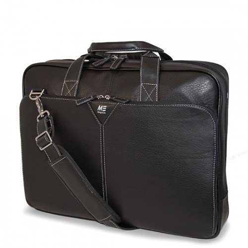 Mobile Edge Deluxe Leather Laptop Briefcase - 15.4"