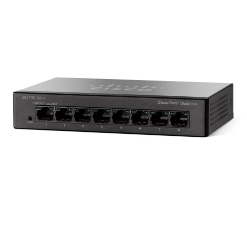 Cisco SYSTEMS 8-Port PoE Gigabit Desktop Switch (4 Reg and 4 PoE)