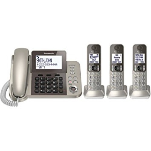 Panasonic DECT 6.0 Corded/Cordless Phone System with Caller ID & Answering System (3 Handsets)