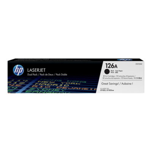 HP 126A - 2-pack - Black - Original - LaserJet - Toner Cartridge