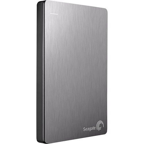 Seagate - Backup Plus Slim 1TB External USB 3.0/2.0 Portable Hard Drive - Silver