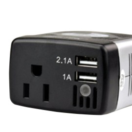 150W 12V DC to AC Car Power Inverter with USB Port