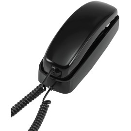 AT&T ML210 Corded Trimline Phone with Lighted Keypad (Black)