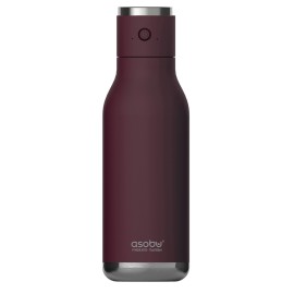 Asobu Wireless Bottle 17 oz Insulated Stainless Steel Bottle with Bluetooth Speaker Cap (Burgundy)