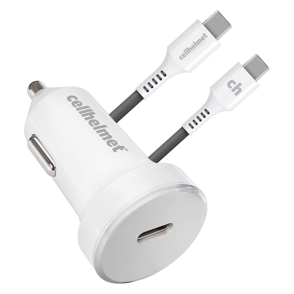 Cellhelmet CAR-PD-25W-W 25W USB-C Power Delivery Car Charger (White)
