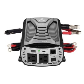 Cobra CPI400PSW 400W Pure Sine Wave Power Inverter, 2 GFCI Outlets, USB-A & USB-C
