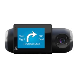 Cobra SC 201 Dual-View Smart Dash Cam, Front 1080p + 1080p Cabin with IR Night Vision, GPS & Wi-Fi