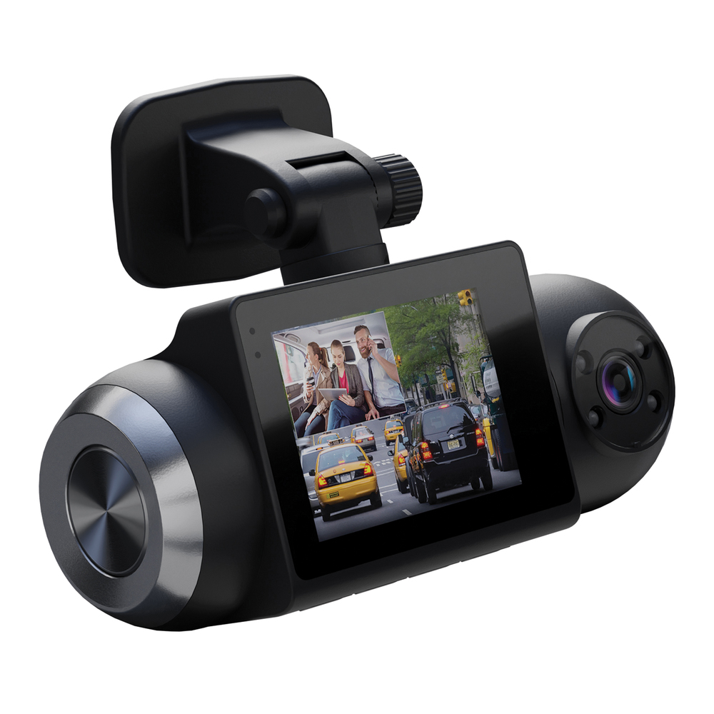 Cobra SC 201 Dual-View Smart Dash Cam, Front 1080p + 1080p Cabin with IR Night Vision, GPS & Wi-Fi