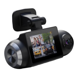 Cobra SC 201 Dual-View Smart Dash Cam, Front 1080p + 1080p Cabin with IR Night Vision, GPS & Wi-Fi