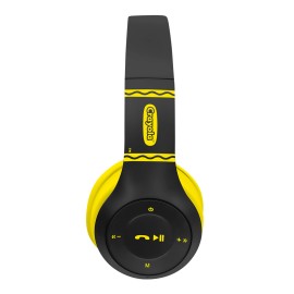 Crayola Boost Active Wireless Bluetooth Kids Headphones (Black/Yellow)