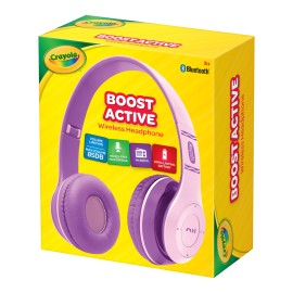 Crayola Boost Active Wireless Bluetooth Kids Headphones (Blue)