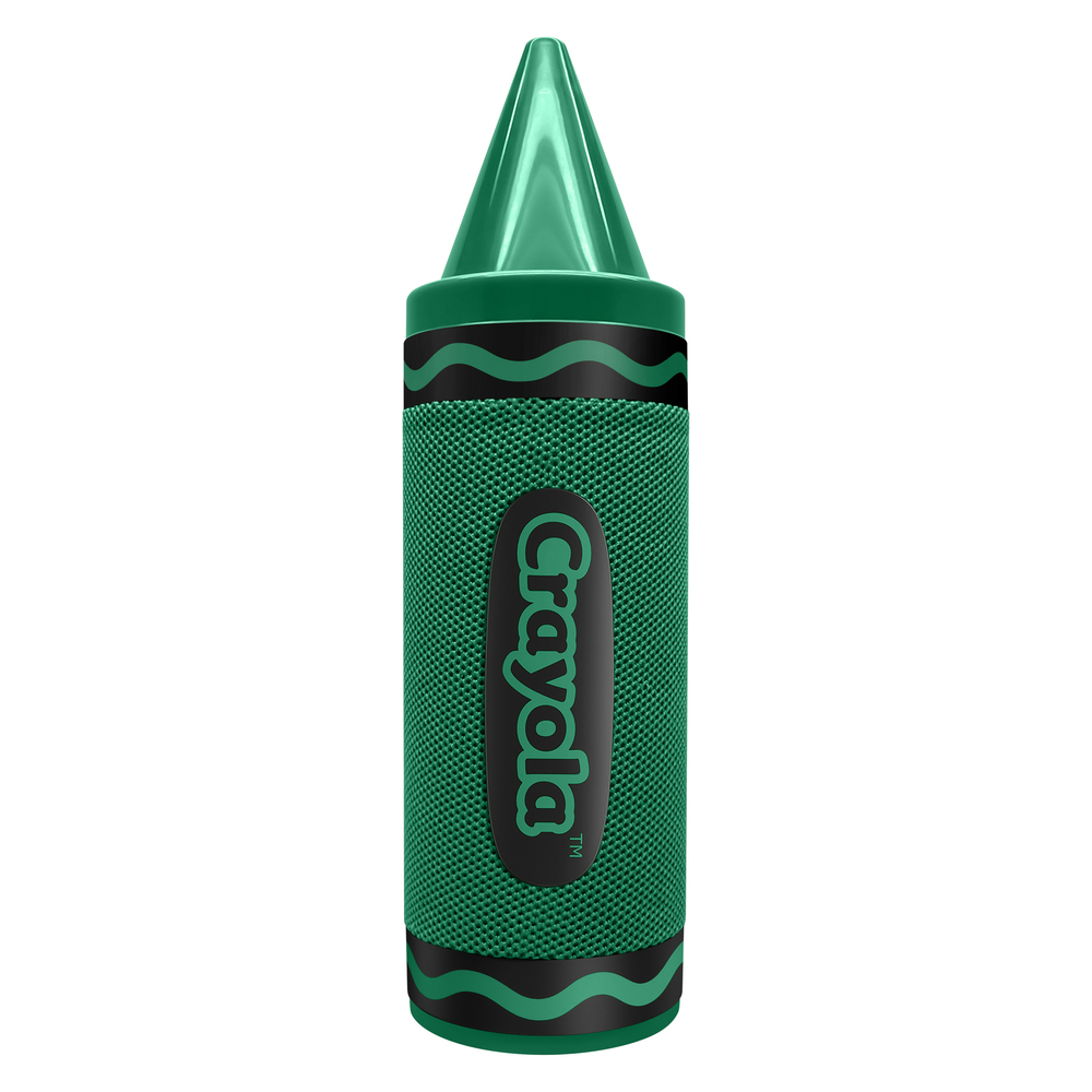 Crayola CBT450GRN Portable Bluetooth Crayon Speaker with FM Radio (Green)