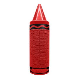 Crayola CBT450R Portable Bluetooth Crayon Speaker with FM Radio (Red)