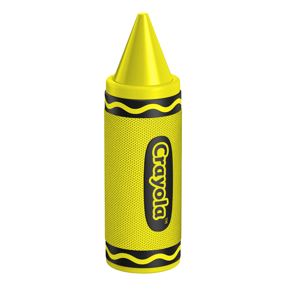 Crayola CBT450Y Portable Bluetooth Crayon Speaker with FM Radio (Yellow)