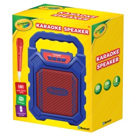 Crayola CBX210BM Portable Bluetooth Karaoke Speaker with FM Radio and Microphone (Blue)