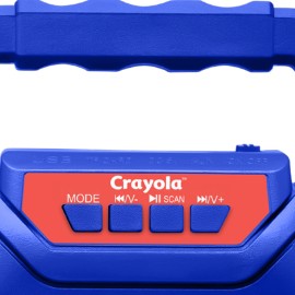 Crayola CBX210BM Portable Bluetooth Karaoke Speaker with FM Radio and Microphone (Blue)