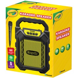 Crayola CBX210KM Portable Bluetooth Karaoke Speaker with FM Radio and Microphone (Black)