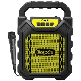 Crayola CBX210KM Portable Bluetooth Karaoke Speaker with FM Radio and Microphone (Black)