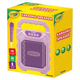 Crayola CBX210PM Portable Bluetooth Karaoke Speaker with FM Radio and Microphone (Purple)