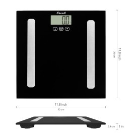 Escali BF180 Ultra Slim Body Composition Bathroom Scale, 400 lb Capacity