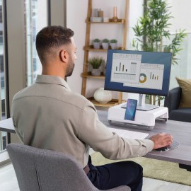 Fellowes Breyta Height-Adjustable Monitor Stand (White)