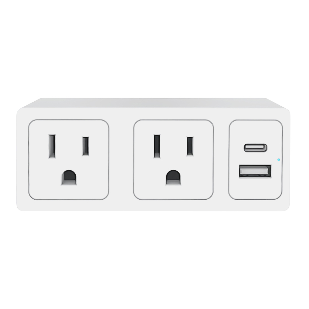 Fisher FWC476W Slim Surge Protector Wall Tap, 2 Outlets + 2 USB (White)