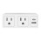 Fisher FWC476W Slim Surge Protector Wall Tap, 2 Outlets + 2 USB (White)
