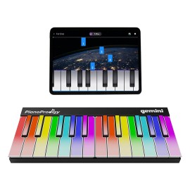 Gemini GPP-101 PianoProdigy 24-Key Wireless MIDI Learning Keyboard with Light-Up Keys