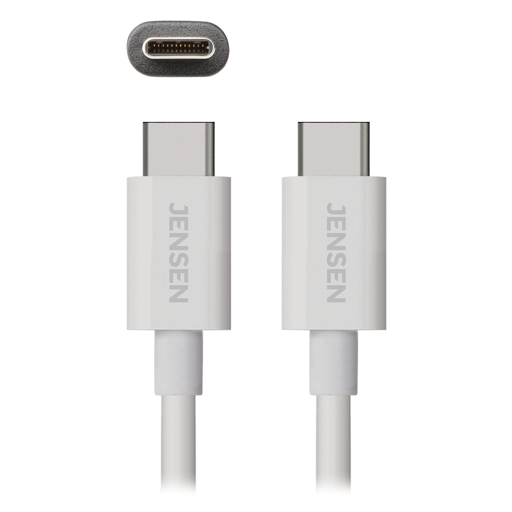 Jensen JU832CC6V USB-C to USB-C Charge and Sync Cable, 6 ft