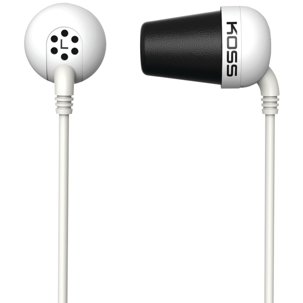 Koss The Plug Noise-Isolating In-Ear Headphones (White)