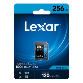 Lexar High-Performance 800x PRO BLUE Series 256GB SDXC UHS-I V30 Card