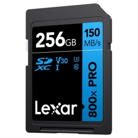 Lexar High-Performance 800x PRO BLUE Series 256GB SDXC UHS-I V30 Card