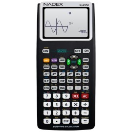 Nadex Coins C-270 Scientific Calculator with Black-and-White Graph Functions (Black)