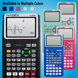 Nadex Coins C-270 Scientific Calculator with Black-and-White Graph Functions (Black)