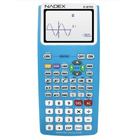 Nadex Coins C-270 Scientific Calculator with Black-and-White Graph Functions (Blue)
