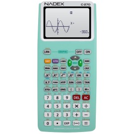 Nadex Coins C-270 Scientific Calculator with Black-and-White Graph Functions (Green)