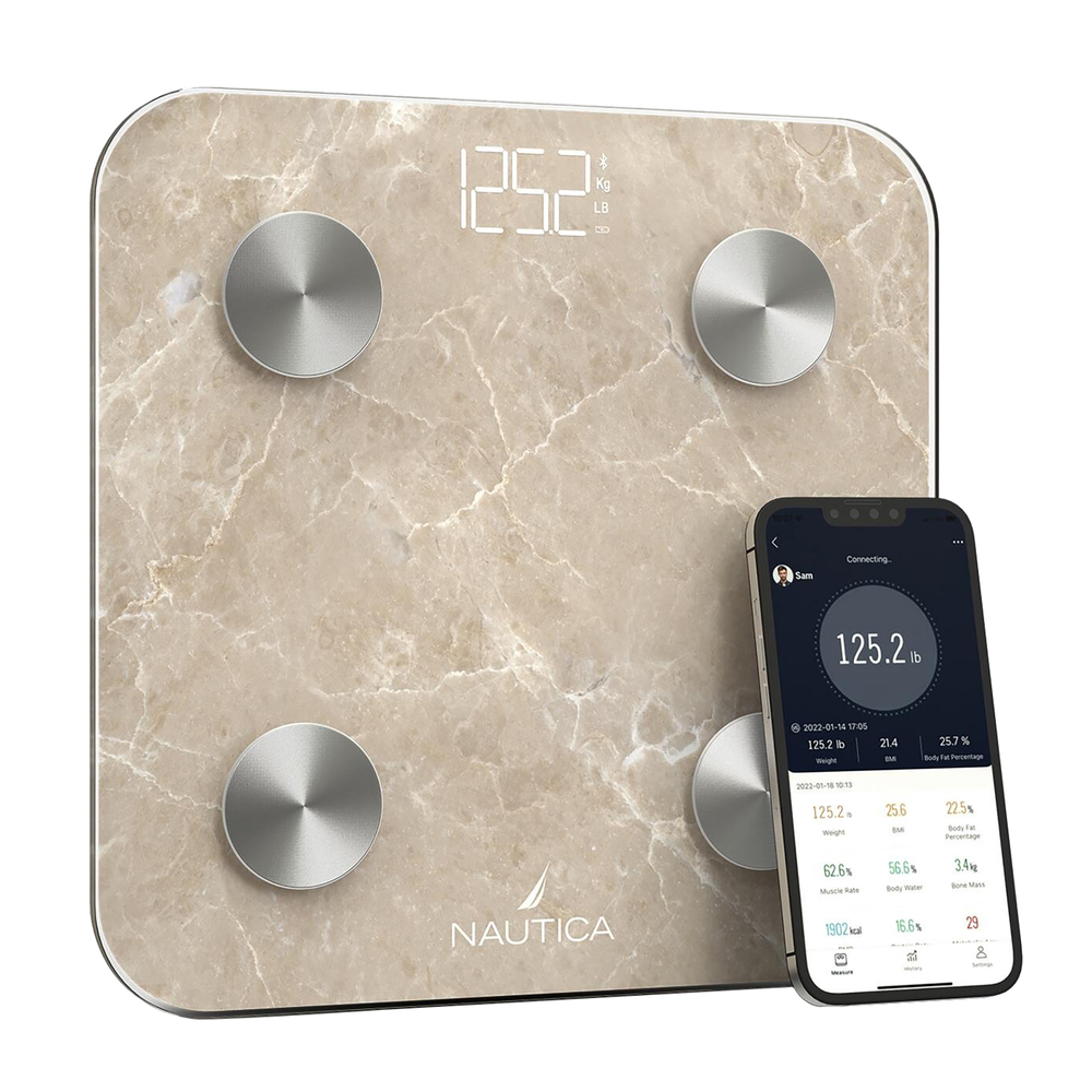 Nautica Smart Body Tracker Bluetooth Bathroom Scale