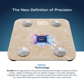 Nautica Smart Body Tracker Bluetooth Bathroom Scale
