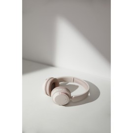 Phiaton BonoBeats Lite Bluetooth On-Ear Headphones with Digital Hybrid ANC, Beige