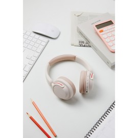 Phiaton BonoBeats Lite Bluetooth On-Ear Headphones with Digital Hybrid ANC, Beige