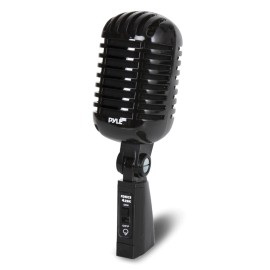 Pyle PDMICR42BK Classic Retro Dynamic Cardioid Vocal Microphone with XLR Cable