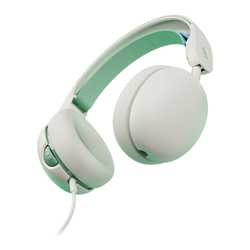 Skullcandy Grom Wired Kids Over-Ear Headphones with Mic (Bone/Seafoam)