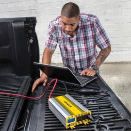 Stanley PI1000S 1000W Power Inverter with 3 AC Outlets, Dual 3.1A USB & LCD Display