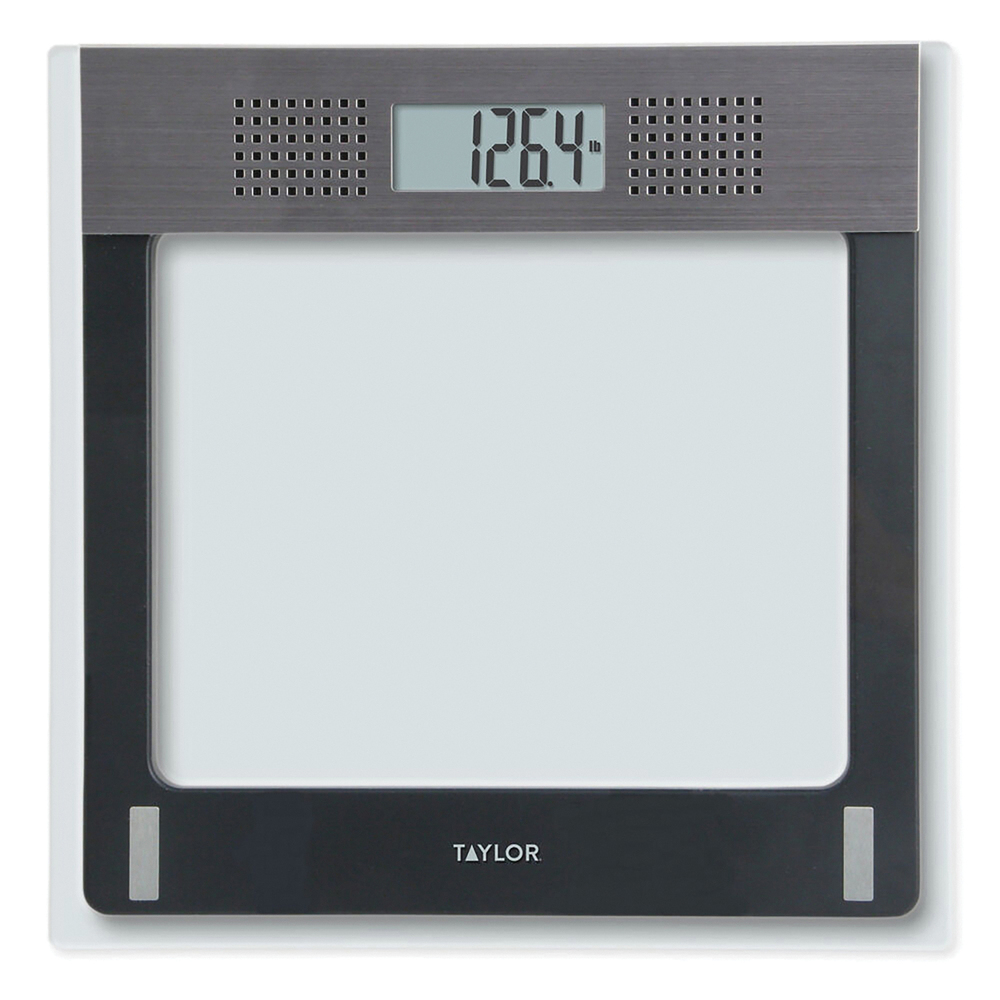 Taylor 70844091M Talking Digital Bathroom Scale, 440 lb Capacity