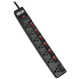 Tripp Lite by Eaton TLP76MSGB ECO-Surge 7-Outlet Surge Protector, 6 ft Cord, 1080J