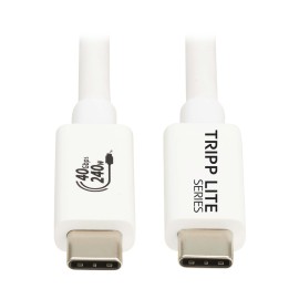 Tripp Lite by Eaton U521-1P0M-WH USB4 40Gbps USB-C Cable, 1m, 240W, White