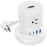 Uncaged Ergonomics Retractable Cube 4-Outlet / 4-USB Surge Protector, White