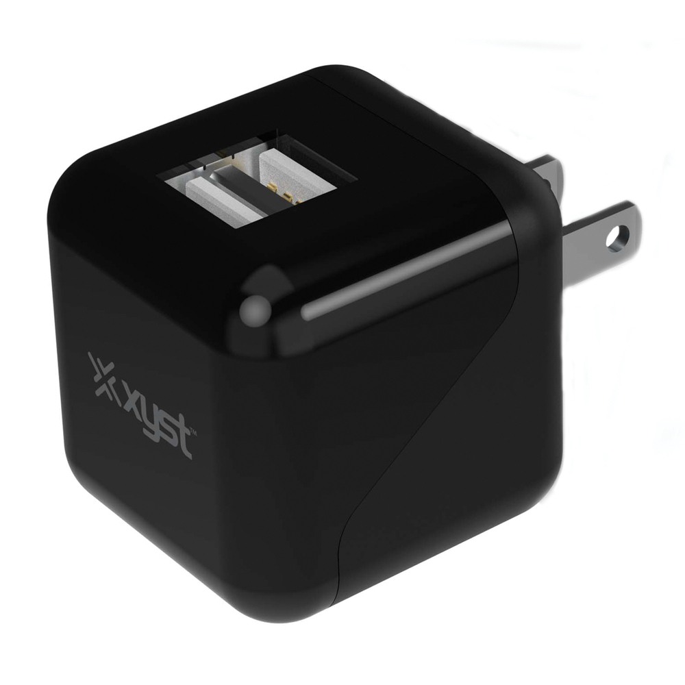 Xyst 2.4A Dual USB Wall Charger (Black)