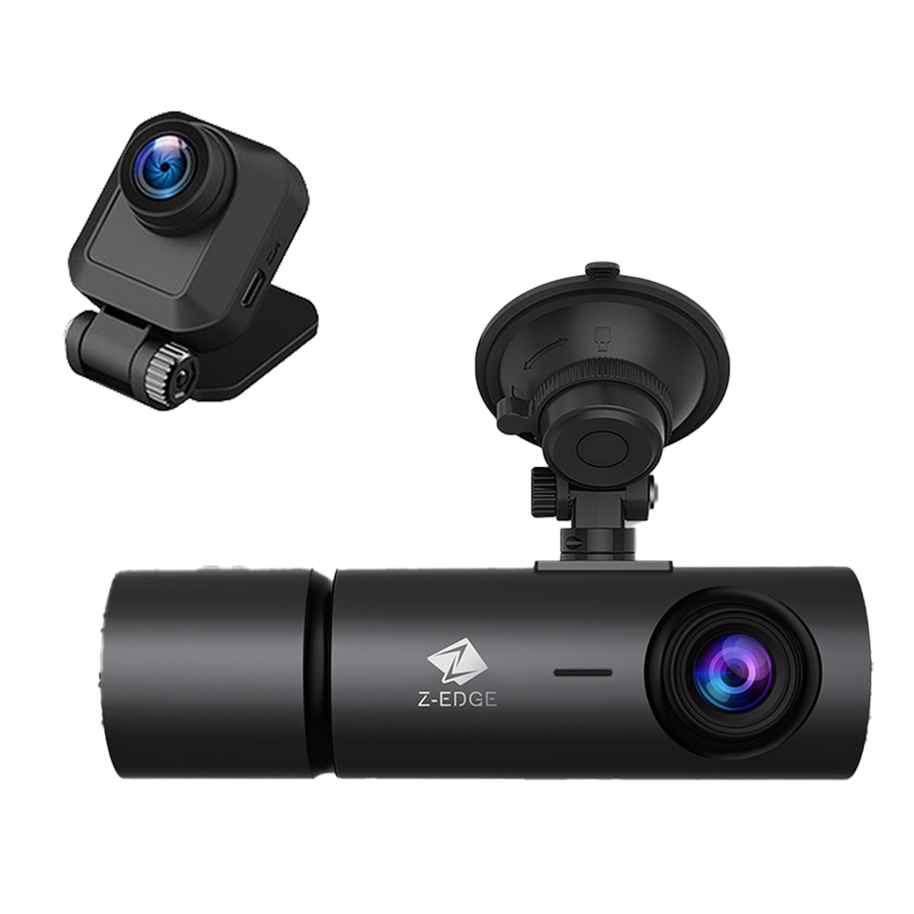 Z-EDGE T3P 4K Triple-Channel Touchscreen Dash Cam - 4K Front, 1080p Interior & Rear, Wi-Fi, GPS, Night Vision
