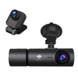 Z-EDGE T3P 4K Triple-Channel Touchscreen Dash Cam - 4K Front, 1080p Interior & Rear, Wi-Fi, GPS, Night Vision
